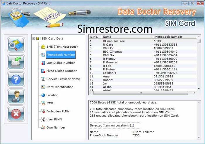 Sim Contact Restore