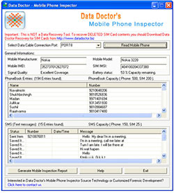 Data Doctor Mobile Phone Inspector screenshot