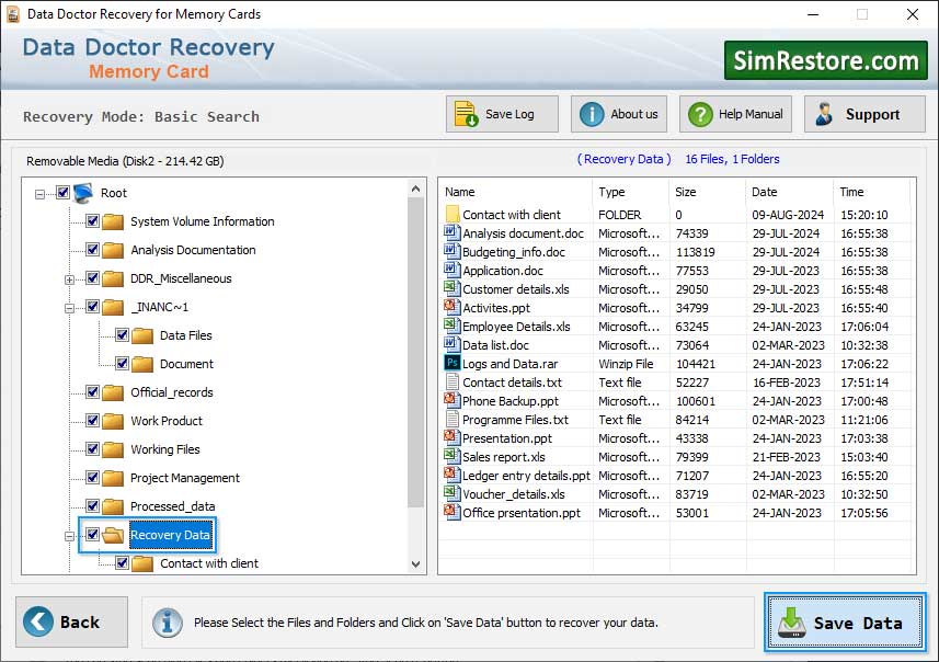 After Scanning Data View Data Recovery After Scanning Data View